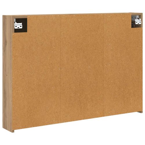 Шкаф с огледало за баня с рафт Дъб Артизан 100 x 14,5 x 70 см