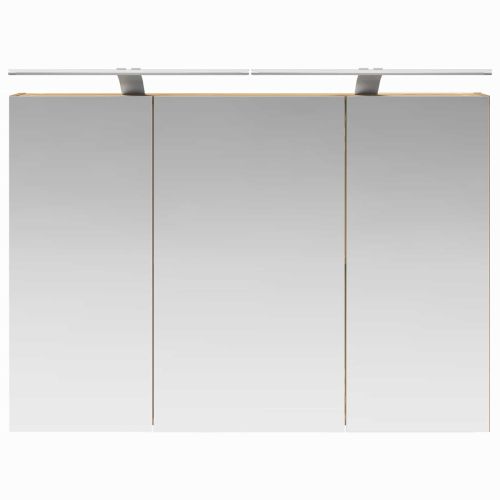 Шкаф с огледало за баня с рафт Дъб Артизан 100 x 14,5 x 70 см