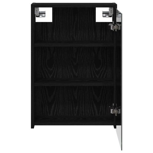 Шкаф с огледало за баня с рафт Черния дъб 43 x 16 x 62.5 см