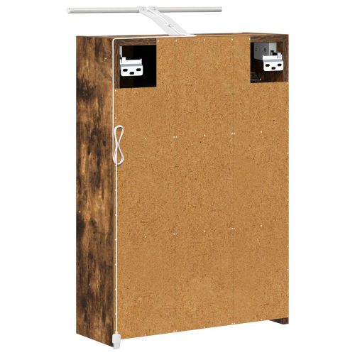 Шкаф с огледало за баня с рафт Димян дъб 43 x 16 x 62.5 см