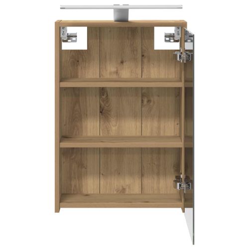 Шкаф с огледало за баня с рафт Дъб Артизан 43 x 16 x 62.5 см