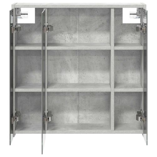 Шкаф с огледало за баня Циментено сиво 63,5 x 16 x 62,5 см