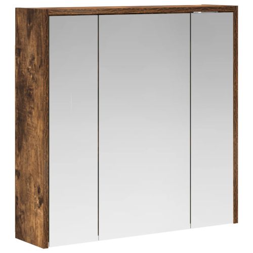 Шкаф с огледало за баня Димян дъб 63,5 x 16 x 62,5 см