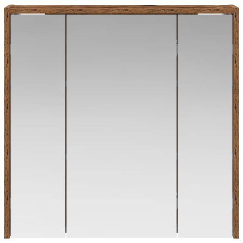 Шкаф с огледало за баня Старо дърво 63,5 x 16 x 62,5 см