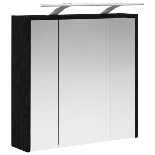 Шкаф с огледало за баня Черния дъб 63,5 x 16 x 62,5 см