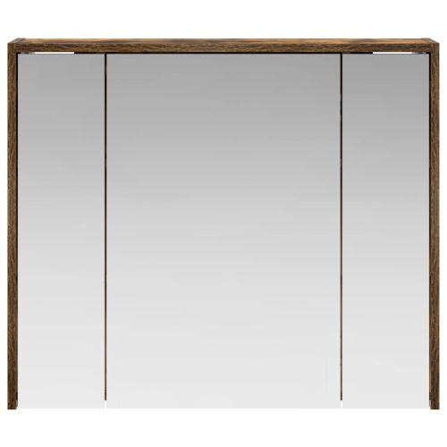 Шкаф с огледало за баня Димян дъб 73,5 x 16 x 62,5 см