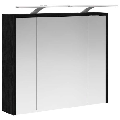 Шкаф с огледало за баня Черния дъб 73,5 x 16 x 62,5 см
