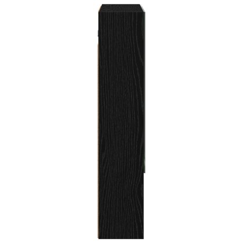 Шкаф с огледало за баня с рафт Черния дъб 60 x 14.5 x 70 см