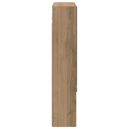 Шкаф с огледало за баня с рафт Дъб Артизан 60 x 14.5 x 70 см