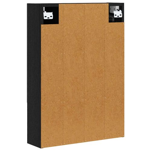 Шкаф с огледало за баня с рафт Черния дъб 50 x 14,5 x 70 см