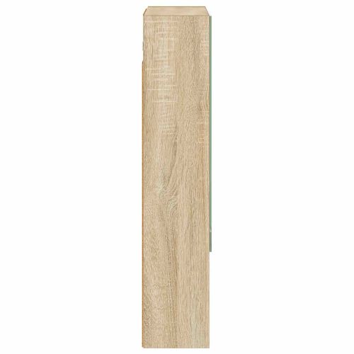 Шкаф с огледало за баня с рафт Сонома дъб 50 x 14,5 x 70 см