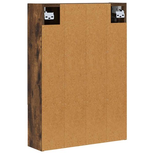 Шкаф с огледало за баня с рафт Димян дъб 50 x 14,5 x 70 см