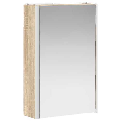 Шкаф с огледало за баня Сонома дъб 33 x 11,5 x 50 см