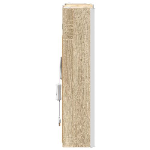 Шкаф с огледало за баня Сонома дъб 33 x 11,5 x 50 см