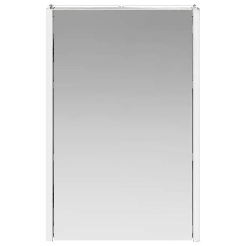 Шкаф с огледало за баня Циментено сиво 33 x 11,5 x 50 см