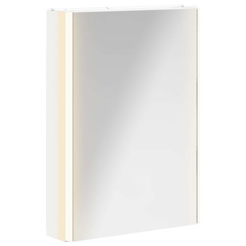 Шкаф с огледало за баня Бяло 43 x 11,5 x 60,5 см
