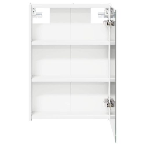 Шкаф с огледало за баня Бяло 43 x 11,5 x 60,5 см