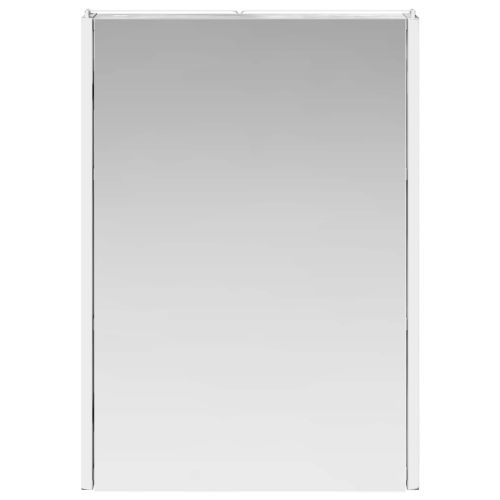 Шкаф с огледало за баня Циментено сиво 43 x 11,5 x 60,5 см