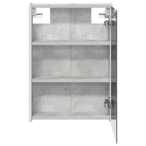 Шкаф с огледало за баня Циментено сиво 43 x 11,5 x 60,5 см