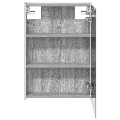 Шкаф с огледало за баня Сив Сонома 43 x 11,5 x 60,5 см