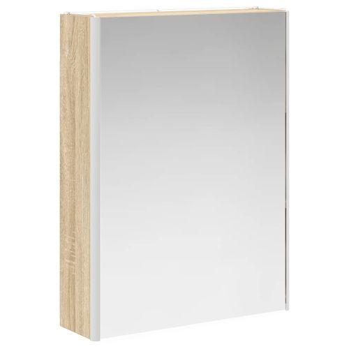 Шкаф с огледало за баня Сонома дъб 53,5 x 15,5 x 70 см