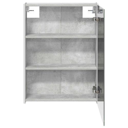 Шкаф с огледало за баня Циментено сиво 53,5 x 15,5 x 70 см