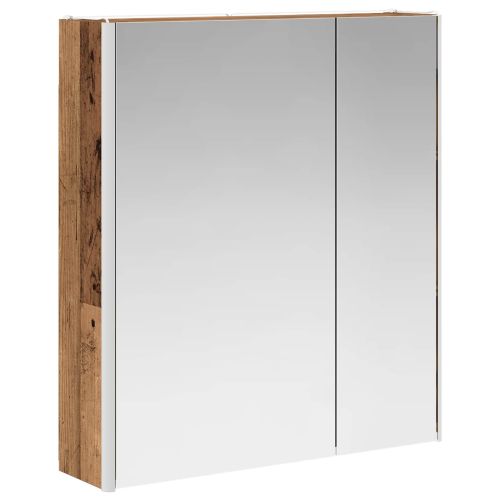 Шкаф с огледало за баня Старо дърво 63,5 x 15,5 x 70 см