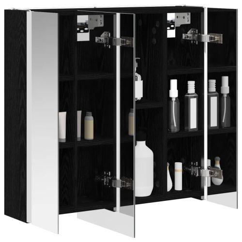 Шкаф с огледало за баня Черния дъб 63,5 x 15,5 x 60,5 см