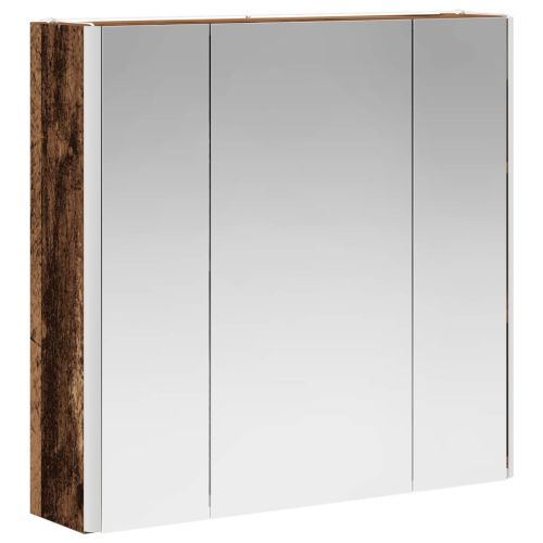 Шкаф с огледало за баня Старо дърво 63,5 x 15,5 x 60,5 см