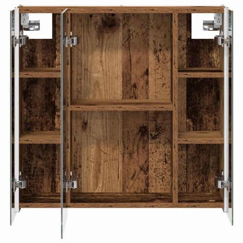 Шкаф с огледало за баня Старо дърво 63,5 x 15,5 x 60,5 см