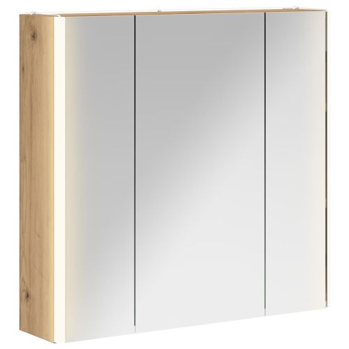 Шкаф с огледало за баня Дъб Артизан 63,5 x 15,5 x 60,5 см