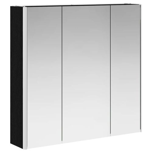Шкаф с огледало за баня с рафт Черния дъб 73.5 x 15.5 x 70 см
