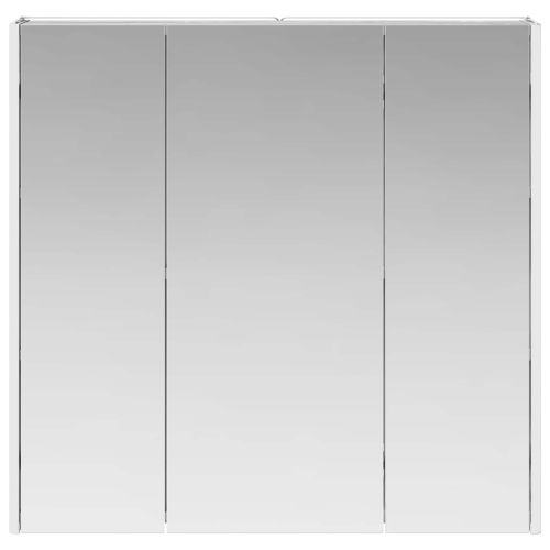 Шкаф с огледало за баня с рафт Сив Сонома 73.5 x 15.5 x 70 см