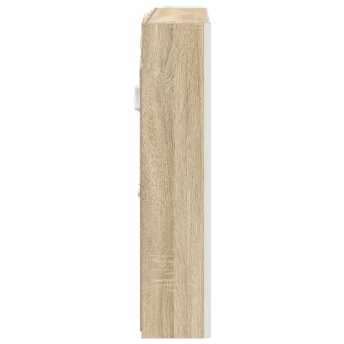 Шкаф с огледало за баня Сонома дъб 83,5 x 15,5 x 70 см