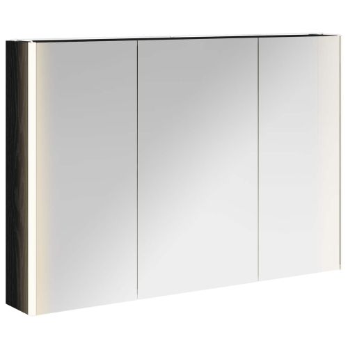 Шкаф с огледало за баня Черния дъб 103,5 x 15,5 x 70 см