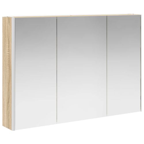 Шкаф с огледало за баня Сонома дъб 103,5 x 15,5 x 70 см