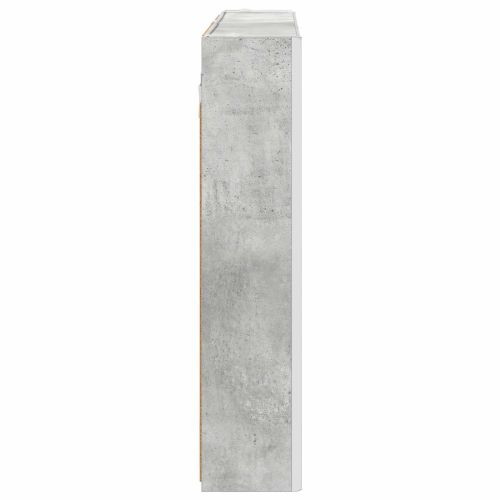 Шкаф с огледало за баня Циментено сиво 103,5 x 15,5 x 70 см