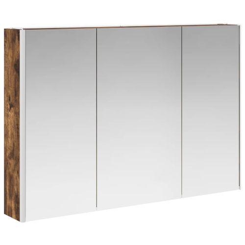 Шкаф с огледало за баня Димян дъб 103,5 x 15,5 x 70 см