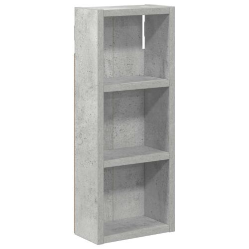 Банен стенен шкаф с рафт Бетонно Сиво 20 x 10 x 50 см
