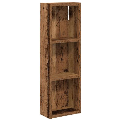 Банен стенен шкаф с рафт Старо дърво 20 x 10 x 60,5 см