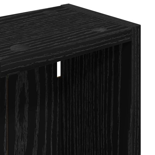 Банен стенен шкаф с рафт Черен Дъб 20 x 14 x 70 см