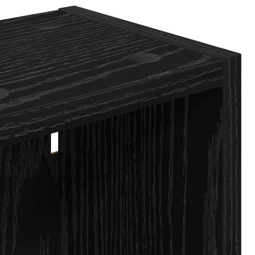 Банен стенен шкаф с рафт Черен Дъб 20 x 16 x 62,5 см