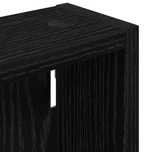 Банен стенен шкаф с рафт Черен Дъб 30 x 10 x 60,5 см