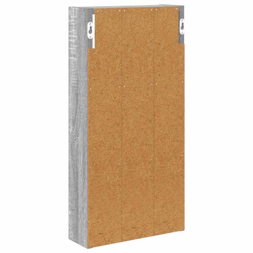 Банен стенен шкаф с рафт Сиво Сонома 30 x 10 x 60,5 см
