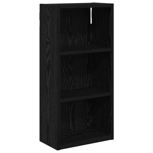 Банен стенен шкаф с рафт Черен Дъб 30 x 16 x 62,5 см