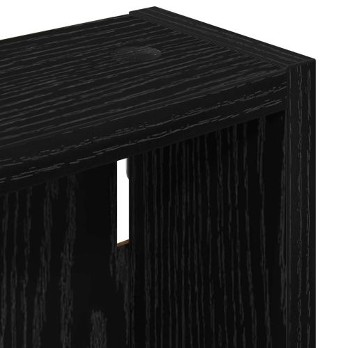 Банен стенен шкаф с рафт Черен Дъб 40 x 10 x 50 см