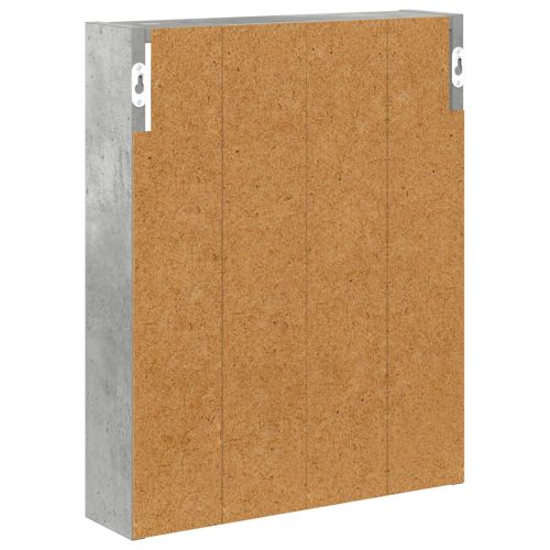 Банен стенен шкаф с рафт Бетонно Сиво 40 x 10 x 50 см