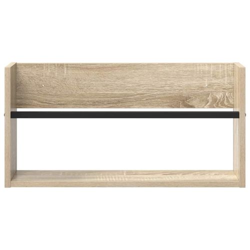 Етажерка за списания с рафт 2 pcs Сонома дъб 60 x 12 x 30 см