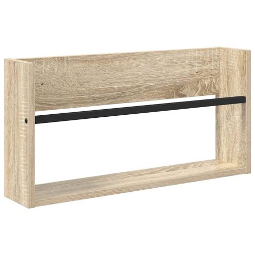 Етажерка за списания с рафт 2 pcs Сонома дъб 60 x 12 x 30 см