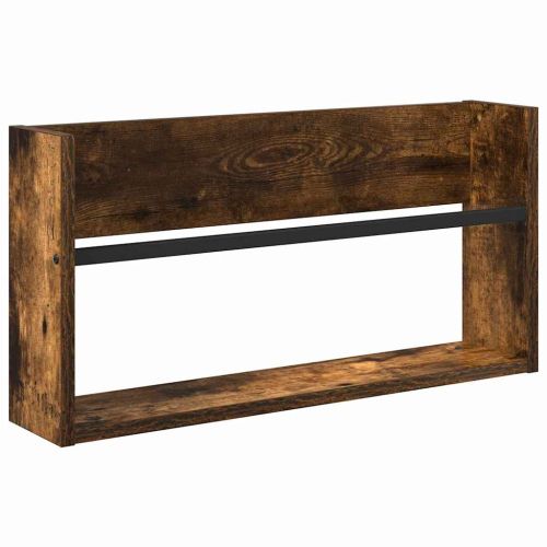 Етажерка за списания с рафт 2 pcs Димян дъб 60 x 12 x 30 см